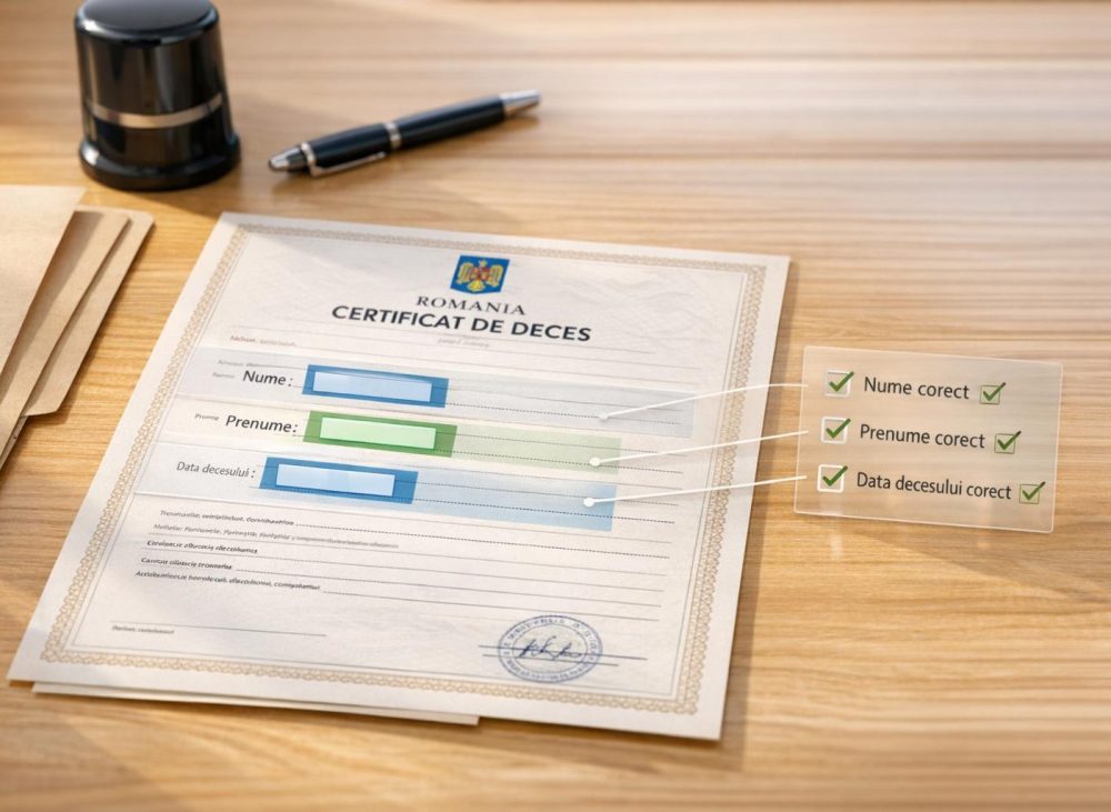 Cum corectezi greșelile din certificatul de deces